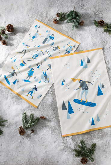Cotton tea towel Snowboardeuse
