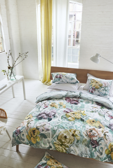 Duvet cover in cotton percale TAPESTRY FLOWER