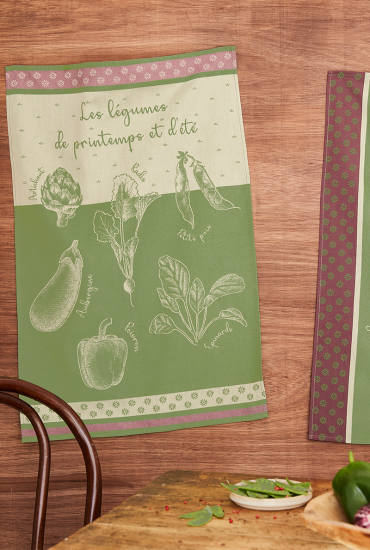 Torchon jacquard Potager d'Été
