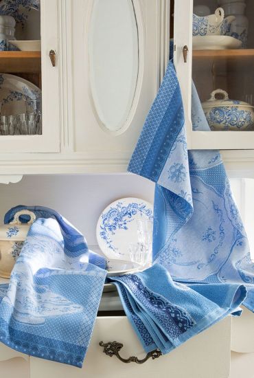 Torchon en coton ASSIETTES ANCIENNES