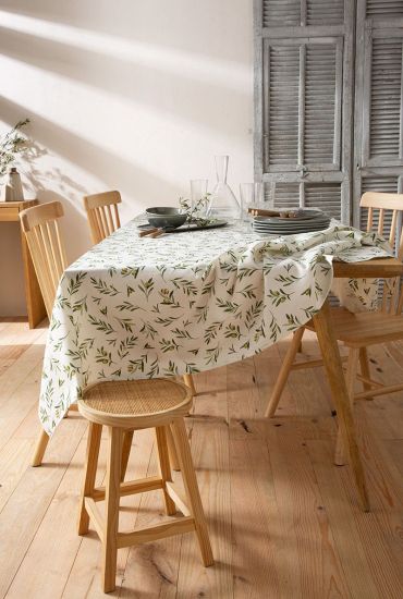 Tablecloth in cotton OLIVES