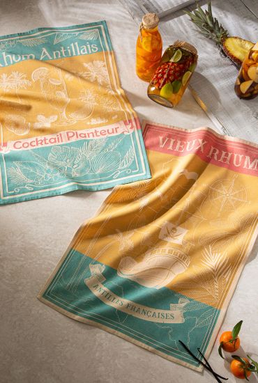 Tea towel in cotton VIEUX RHUM