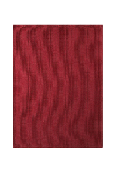 Tea towel in cotton bio DOUCEUR nid d'abeille Red 50x75 cm