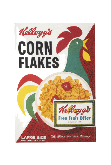 Torchon imprimé Corn Flakes Coq Kellogg's™ 50x75 cm