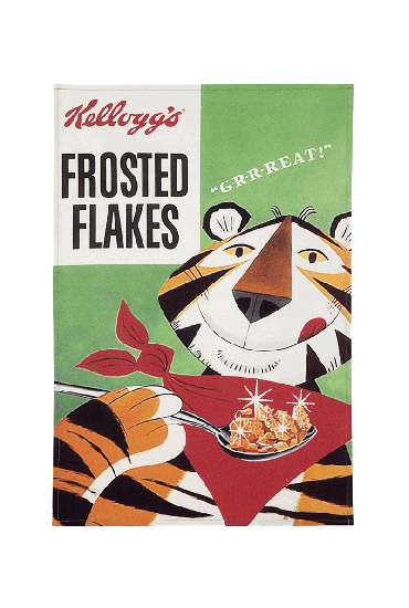 Tea towel in cotton KELLOGGS FROSTED FLAKES