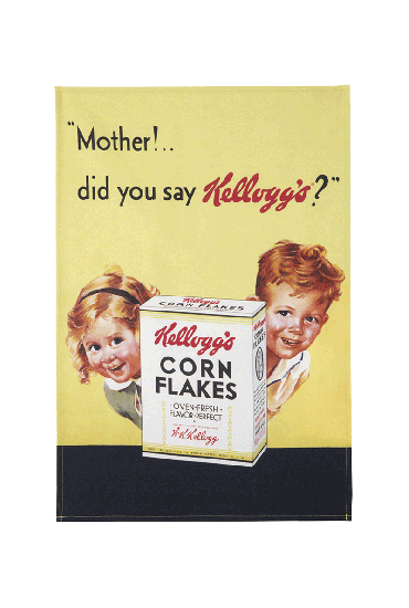 Lot de torchons en jacquard de coton KELLOGGS - MOTHER DID YOU SAY - FROSTED FLAKES