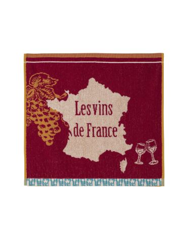 Essuie mains de cuisine en coton VINS DE FRANCE