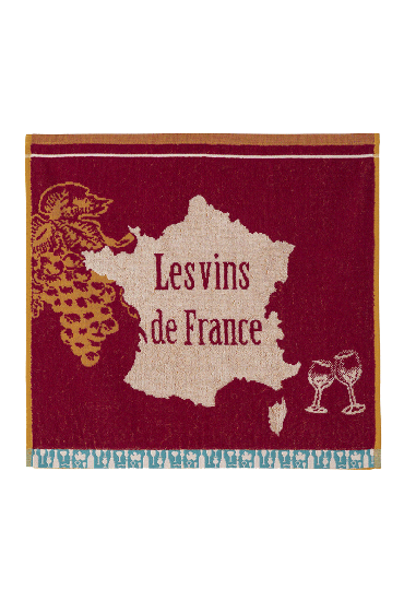 Kitchen towel in cotton VINS DE FRANCE