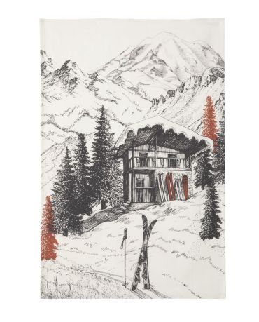 Torchon en coton CHALET NOIR