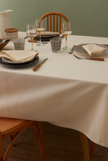 Rectangular tablecloth in cotton CAMBRAI