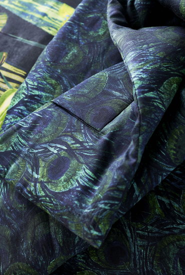 Cotton satin decorative pillowcase Arjuna Leaf Viridian 60x60 cm