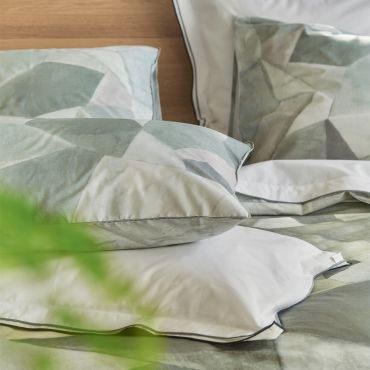 Cotton percale bed set Geo Modern