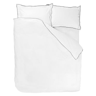 Housse de couette unie en percale de coton ASTOR Graphite 140x200 cm - Designers Guild