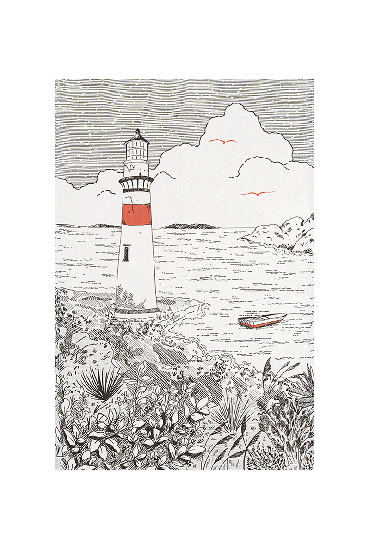 Torchon en coton PHARE 50x75 cm