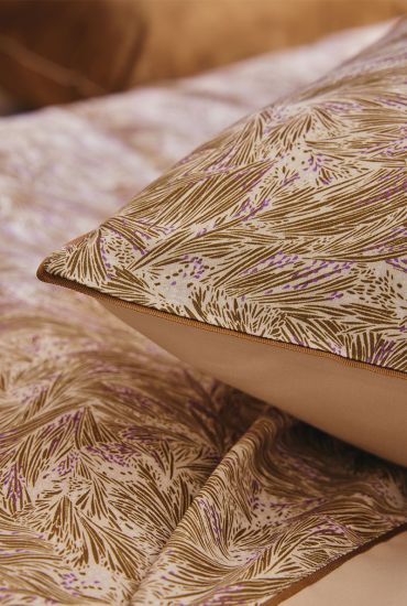 Drap plat en satin de coton Bruyère