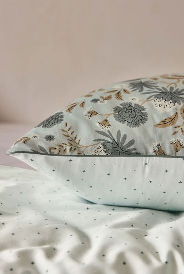 Taie d'oreiller en satin de coton Eclosion