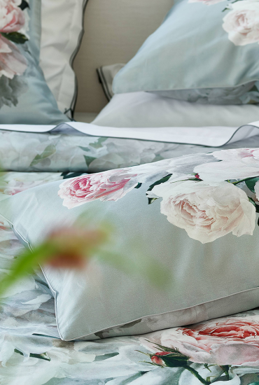 Cotton satin duvet cover Peonia Grande