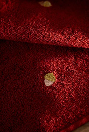 Carré éponge en jacquard de coton Charmes d'automne