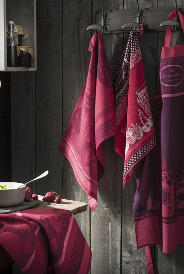 Cotton kitchen hand towels Confiture Fruits Rouges