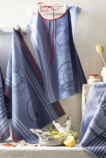 Cotton jacquard tea towel Nautique 50x75cm