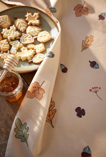 Torchon en coton Charmes d'automne