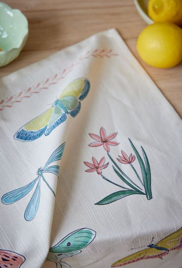 Torchon en métis Les papillons