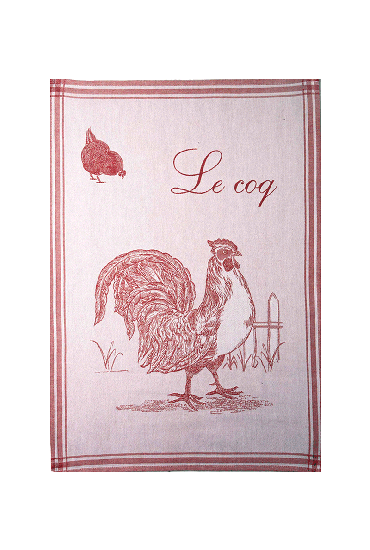 Torchon en jacquard de coton LE COQ