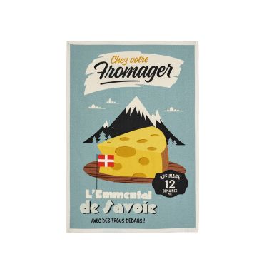 Torchon en coton MISTERATOMIC FROMAGE DE SAVOIE