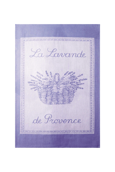 Torchon en jacquard de coton LAVANDE LAVANDE