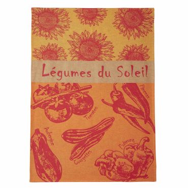 Torchon en jacquard de coton LEGUMES D'ETE