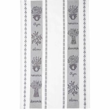 Torchon en jacquard de coton ST REMY NOIR