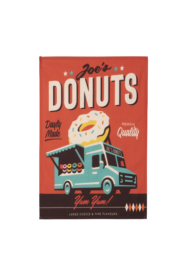 Lot boite 3 torchons en coton MISTERATOMIC - ALOHA + DONUTS + JET LAG