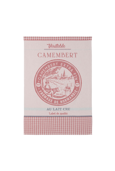 Torchon en jacquard de coton VERITABLE CAMEMBERT