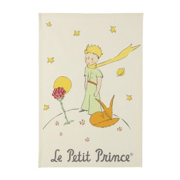Torchon en coton LE PETIT PRINCE LA FLEUR ET LE RENARD