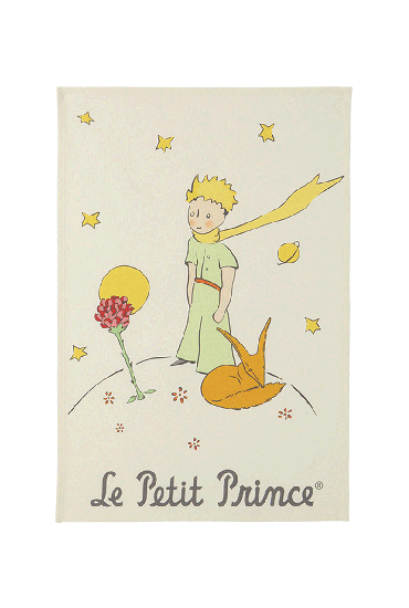 Torchon en coton LE PETIT PRINCE LA FLEUR ET LE RENARD