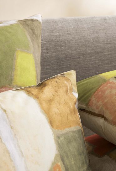 Taie d'oreiller en percale de coton Clay collage