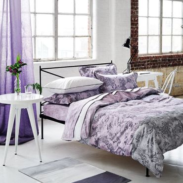 Parure de lit en satin de coton FILIGRIANA AMETHYST