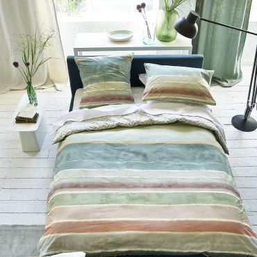 Parure de lit en percale de coton VALLAURIS STONE