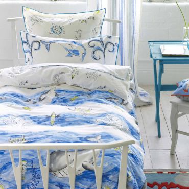 Bed linen in cotton WHALE OF A TIME