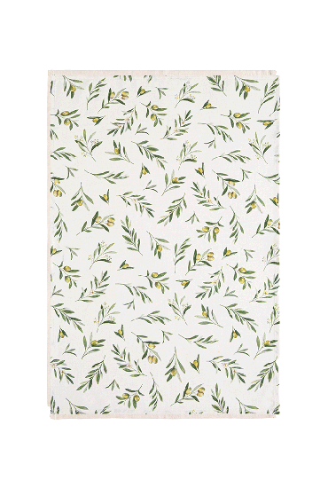 Tea towel in cotton OLIVES