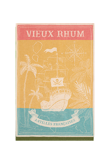 Tea towel in cotton VIEUX RHUM