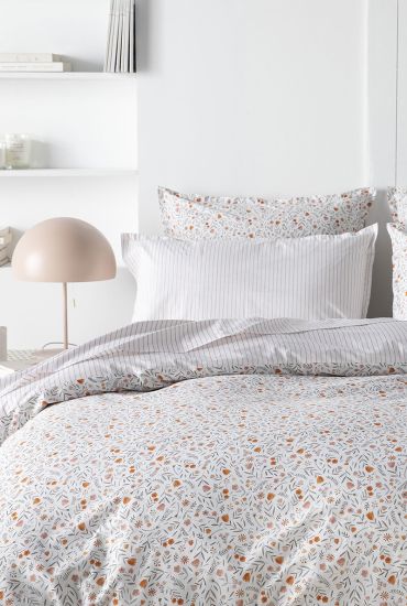 Housse de couette en percale de coton Honoré