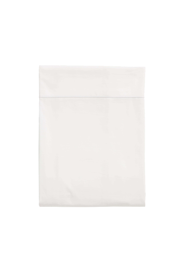 Drap plat uni ROYAL LINE en percale de coton Blanc 180x290 cm