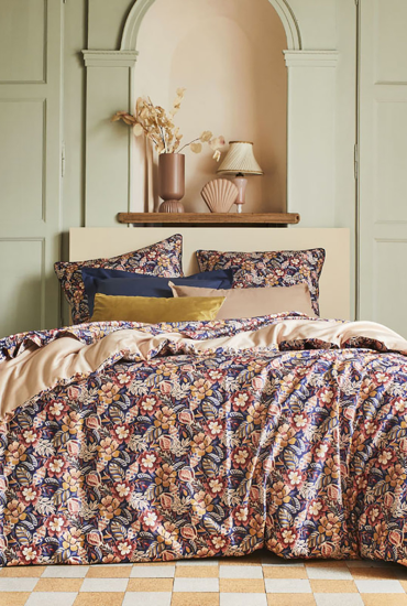 Bed linen set in cotton sateen FOLK FLOWERS