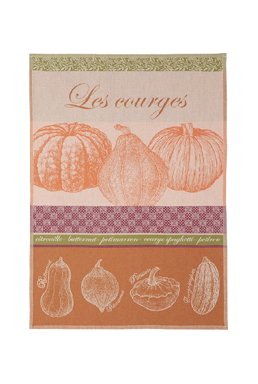 Torchon en jacquard de coton COURGES