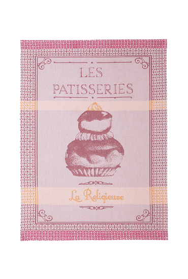 Torchon RELIGIEUSE en jacquard de coton 50x75 cm