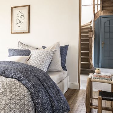 Housse de couette en percale de coton ATLAS CRAIE