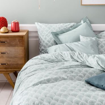 Parure de lit en percale de coton NEREIDE