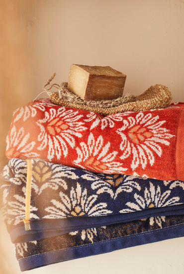 Serviette de plage en jacquard de coton MAYA