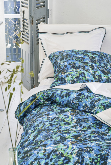 Housse de couette en percale de coton imprimée DELAHAYE 140x200 cm - Designers Guild